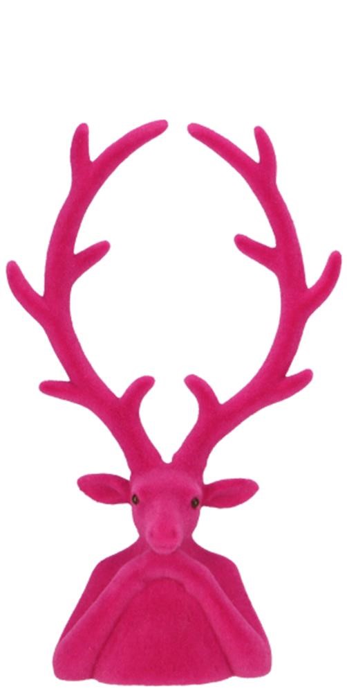 Hirschkopf Tasko 30cm Magenta/Pink