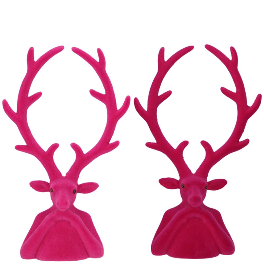 Hirschkopf Tasko 30cm Magenta/Pink