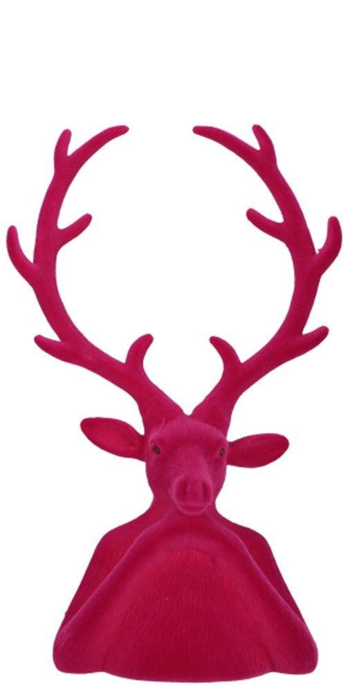 Hirschkopf Tasko 45cm Magenta/Pink