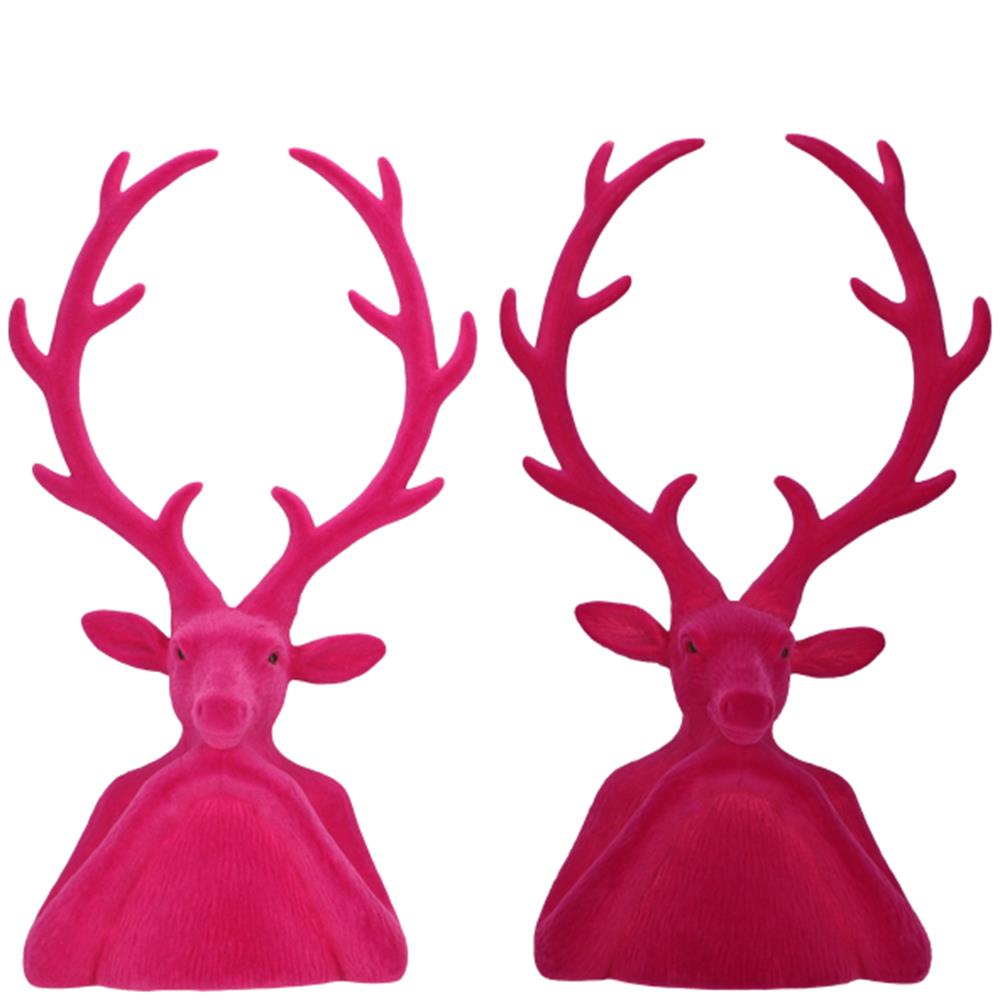 Hirschkopf Tasko 60cm Magenta/Pink