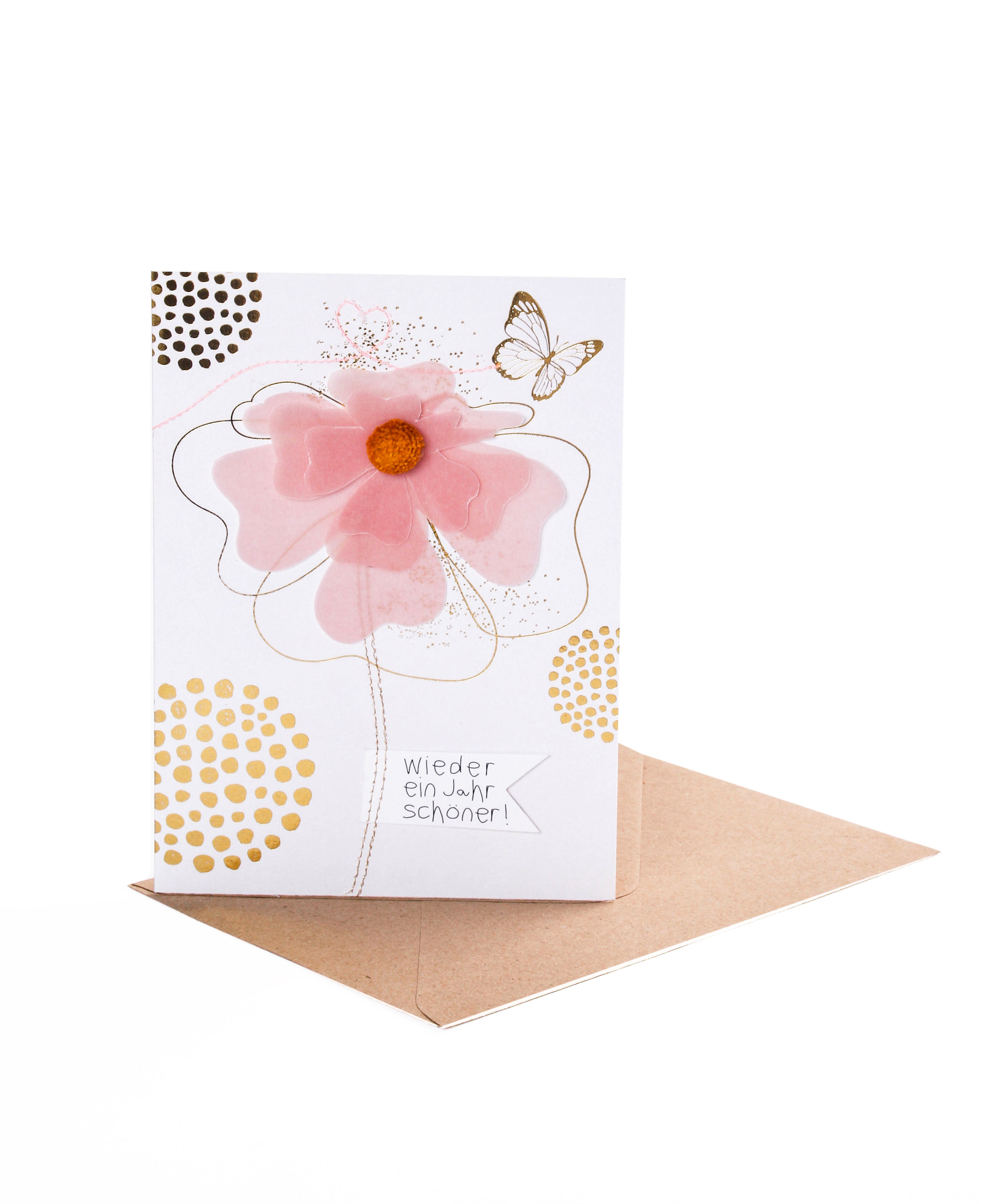 Wunschblumenkarten Good old friends  – 4 verschiedene Motive