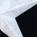 Papierstern Ananti Batik bestickt 5 Zack 60 cm weiß / Magnetverschluß