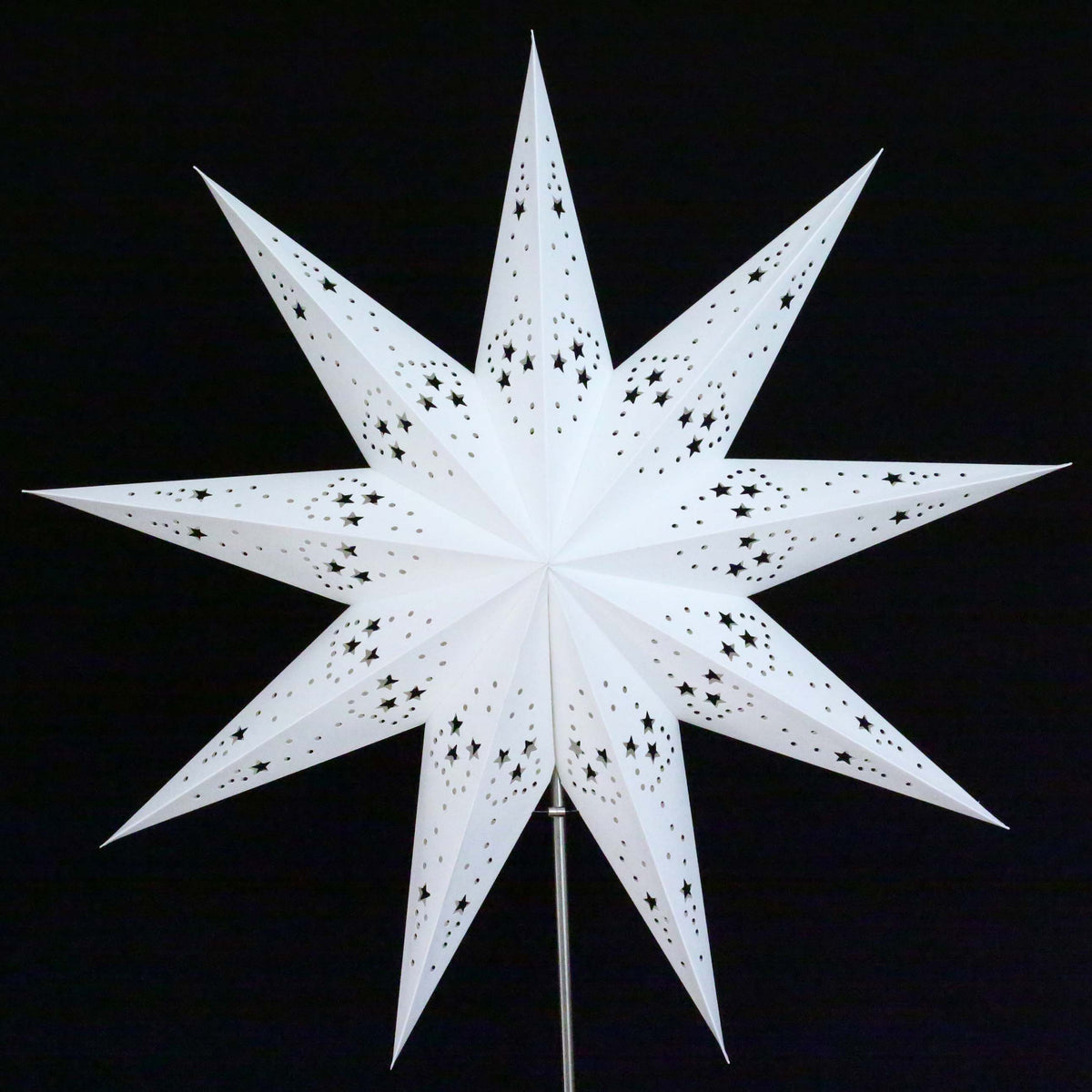 Papierstern MIRISSA weiß / Magnetverschluß MIRISSA weiß,Papierstern, ausgestanzt 9
