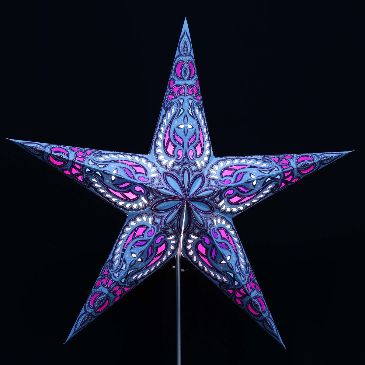 Papierstern Aldebaran hellblau 5 Zacken 60cm