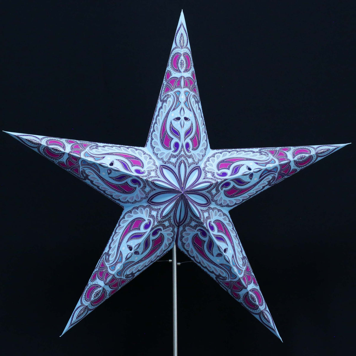 Papierstern Aldebaran hellblau 5 Zacken 60cm