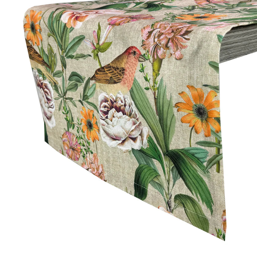 Tischlaeufer pink birds 40x140