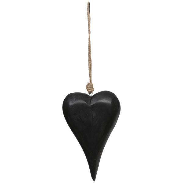 HerzHänger Dost, schwarz, Holz/Metall, 30x3x30 cm