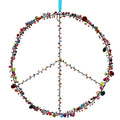 Perlen Peace-Zeichen zum Hängen – bunt 30cm