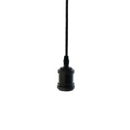Voß Loft – schwarzes Kabel mit E27-Fassung ohne Leuchtmittel