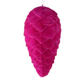Hänger-Zapfen, magenta beflockt – 15 × 28 cm