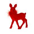 Rehkitz mit Federboa – Rot