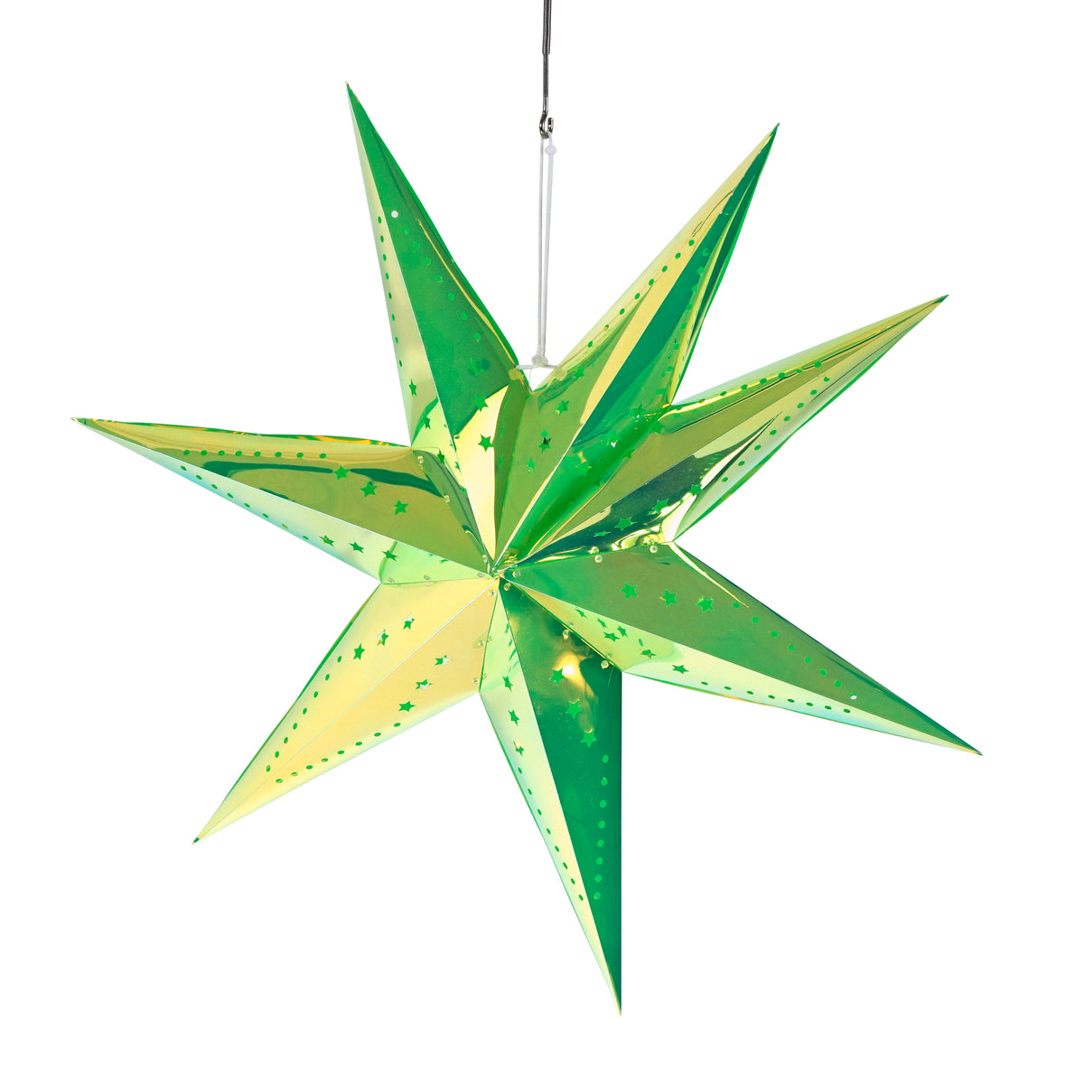 LED-Stern mit 7 Spitzen – Leuchtende Weihnachtsdekoration in Rot