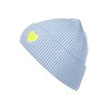 Beanie Strick Herz hellblau