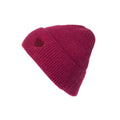 Feinstrick-Beanie mit Herz – Bordeaux