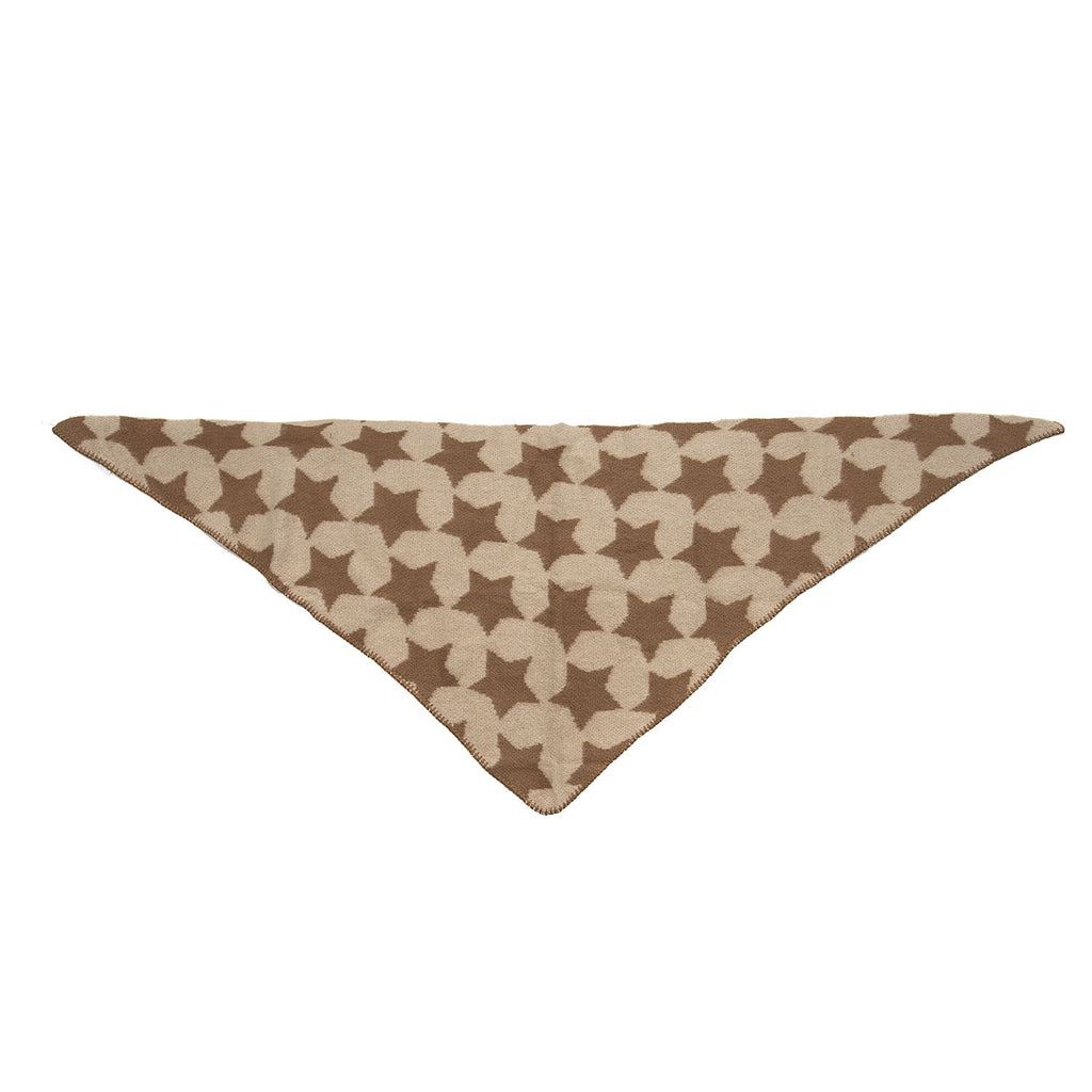 Dreieckstuch Bouclé Stern Sand
