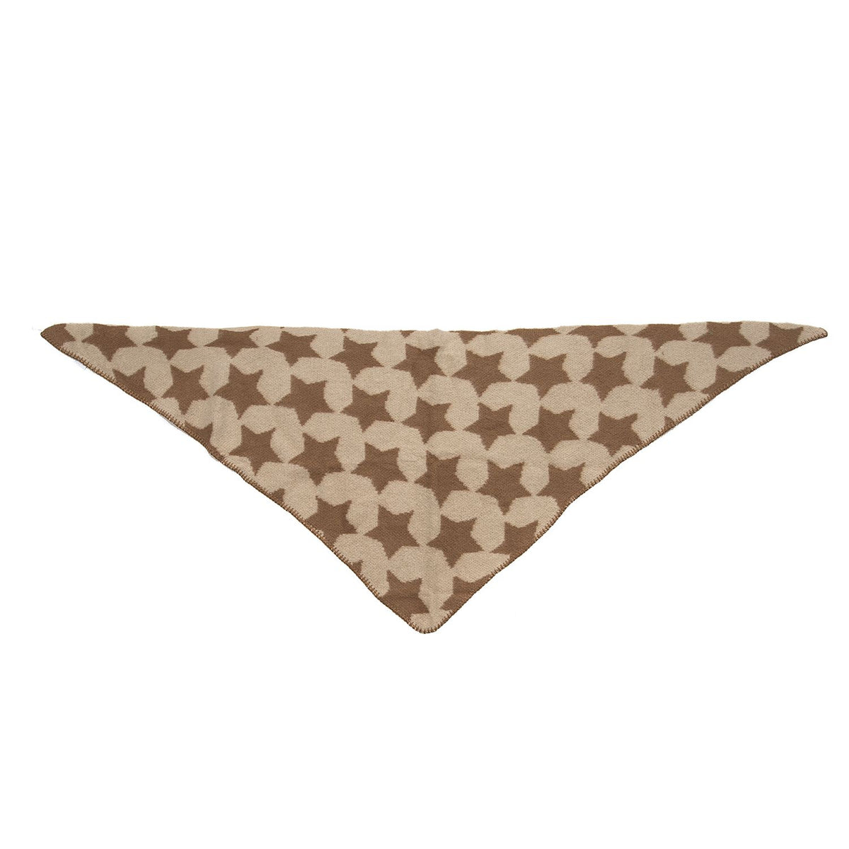 Dreieckstuch Bouclé Stern Sand