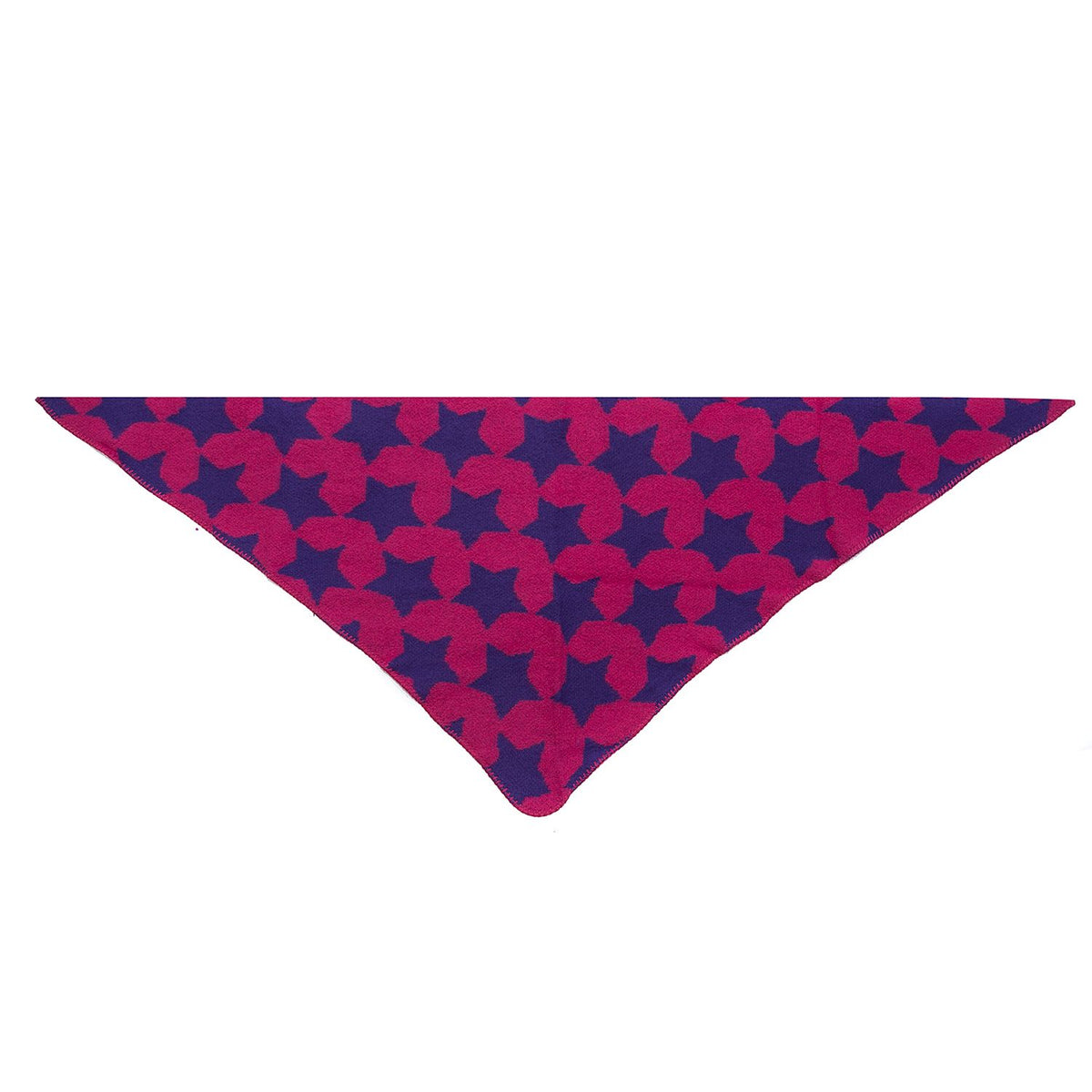 Dreieckstuch Bouclé Stern Pink/Navy