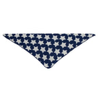 Dreieckstuch Bouclé Stern Navy/Weiß