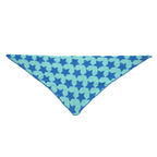 Dreieckstuch Bouclé Stern Blau/Türkis