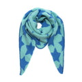Dreieckstuch Bouclé Stern Blau/Türkis