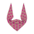 Kleines Dreieckstuch mit Herzen – Pink