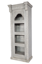 Indischer Bücherschrank, offenes Regal  Almirah "grau" 190cm