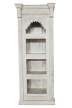 Indischer Bücherschrank, offenes Regal  Almirah "weiss" 190cm