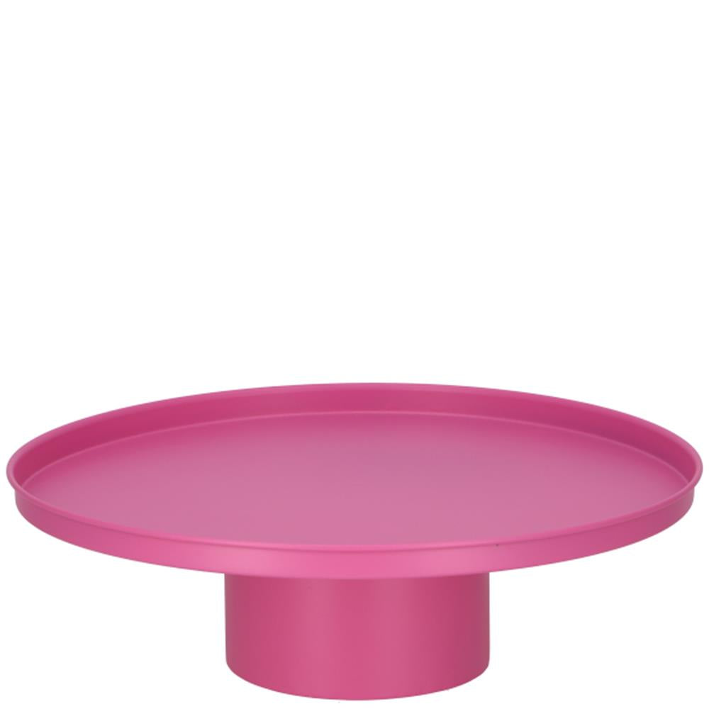 Metall-Tablett „Elias“ auf Fuß pink