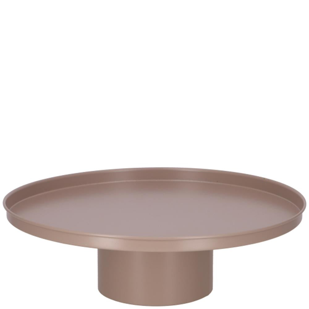 Metall-Tablett „Elias“ auf Fuß taupe