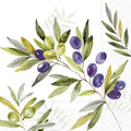 Ihr Cocktail-Servietten OLIVE BRANCHES light grey