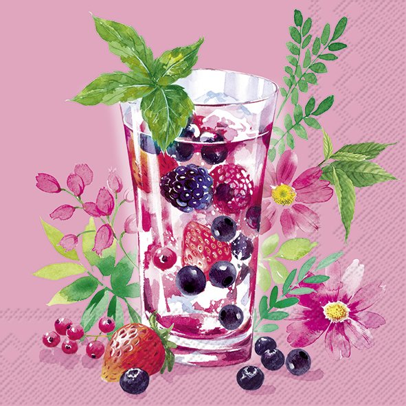 Ihr Cocktail-Servietten PINK COCKTAIL