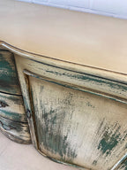 Sideboard „Shabby Chic“ Grün – handbemalte Kommode aus Indonesien