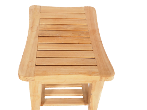 Teakholz Hocker Beistelltisch 'Curve'