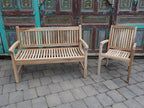 Gartenbank „Montana“ 2-Sitzer aus Teakholz