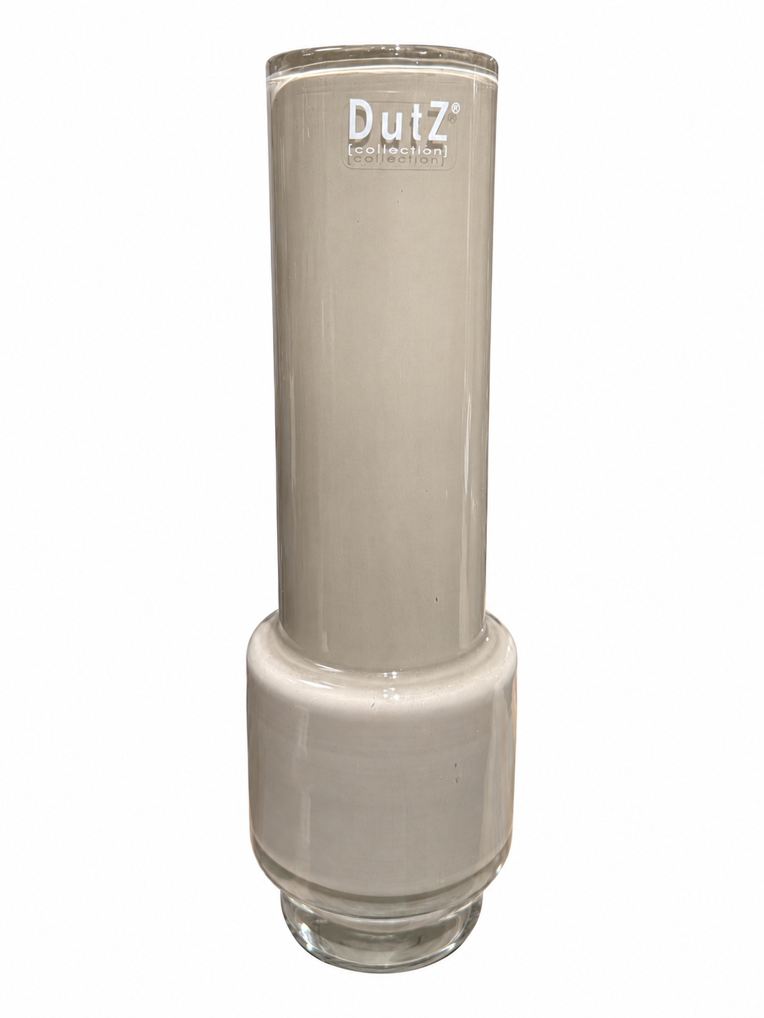 DutZ Glasvase Taupe, 25 cm hoch, Durchmesser 6 cm