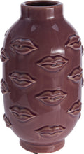 Vase mit Lippen 17 × 35 cm – Dunkellila