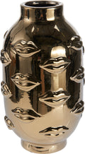 Vase mit Lippen 17 × 35 cm – Gold