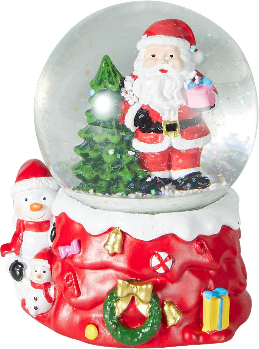 Wasserkugel 65 mm sort – Weihnachtsmann mit Laterne