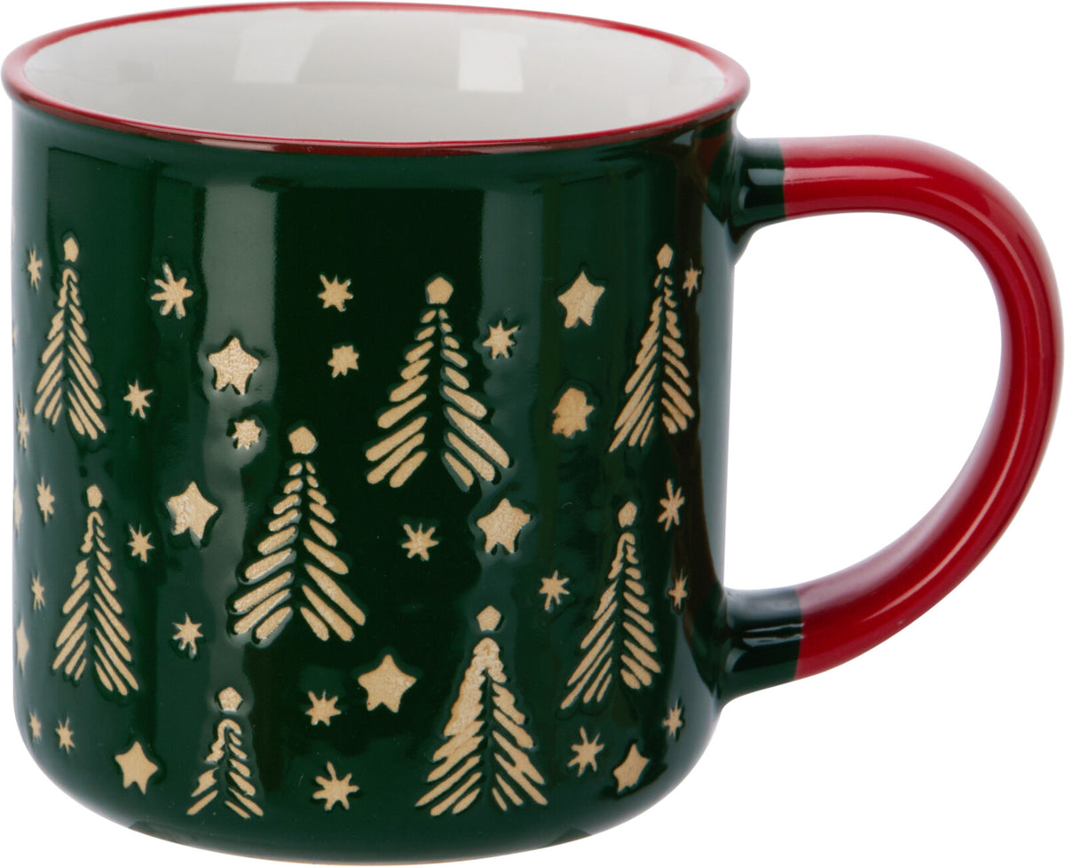 Becher – 250 ml – Tannenbäume – Grün