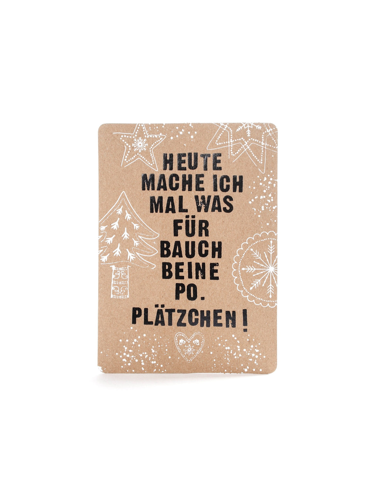 Good old friends Winter Postkarte – Bauch, Beine, Po – Plätzchen