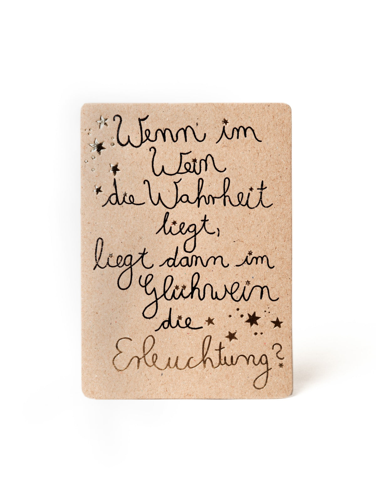 Good old friends Winter Postkarte – Wein und Glühwein