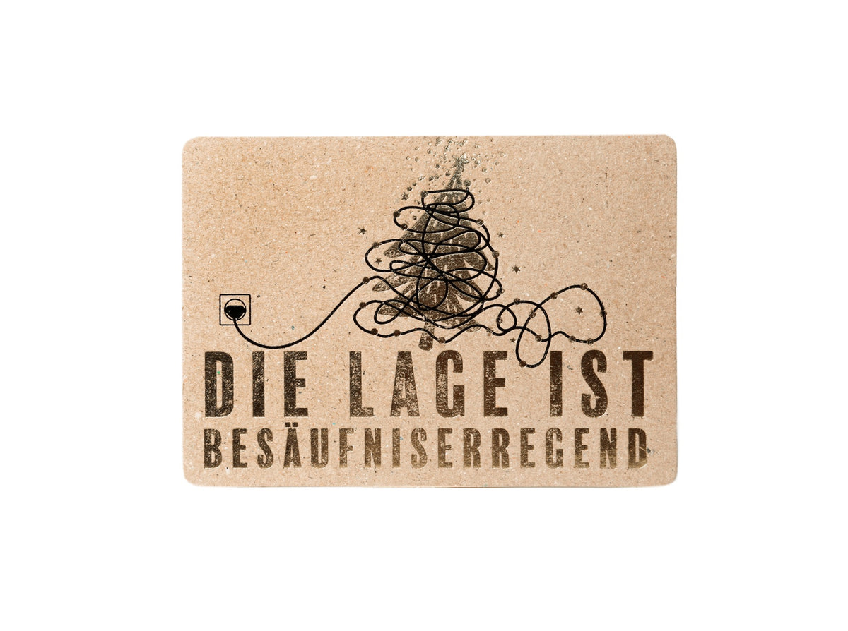 Good old friends Winter Postkarte – Die Lage ist besaufniserregend