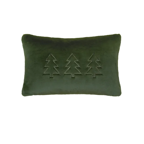 pad Kissenhülle GAZE Dunkelgrün 30 × 50 cm mit Tannenmotiv