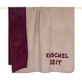 PAD Decke COZY UP taupe-burgundy zeit, 150 × 200 cm