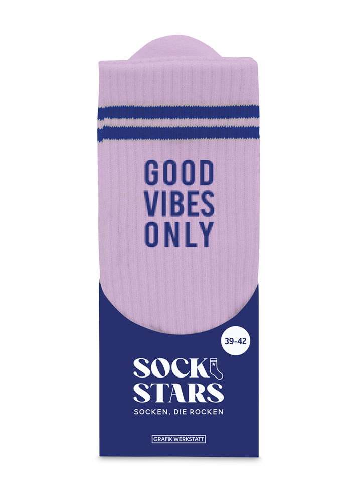 Grafik Werkstatt Sockstars –  Good Vibes Only Größe 39–42