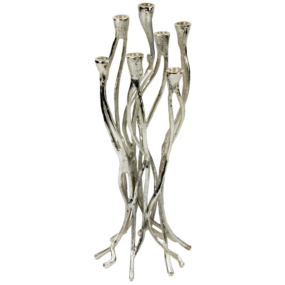 Voß Kerzenleuchter Roots silber – 25 × 22 × 63,5 cm