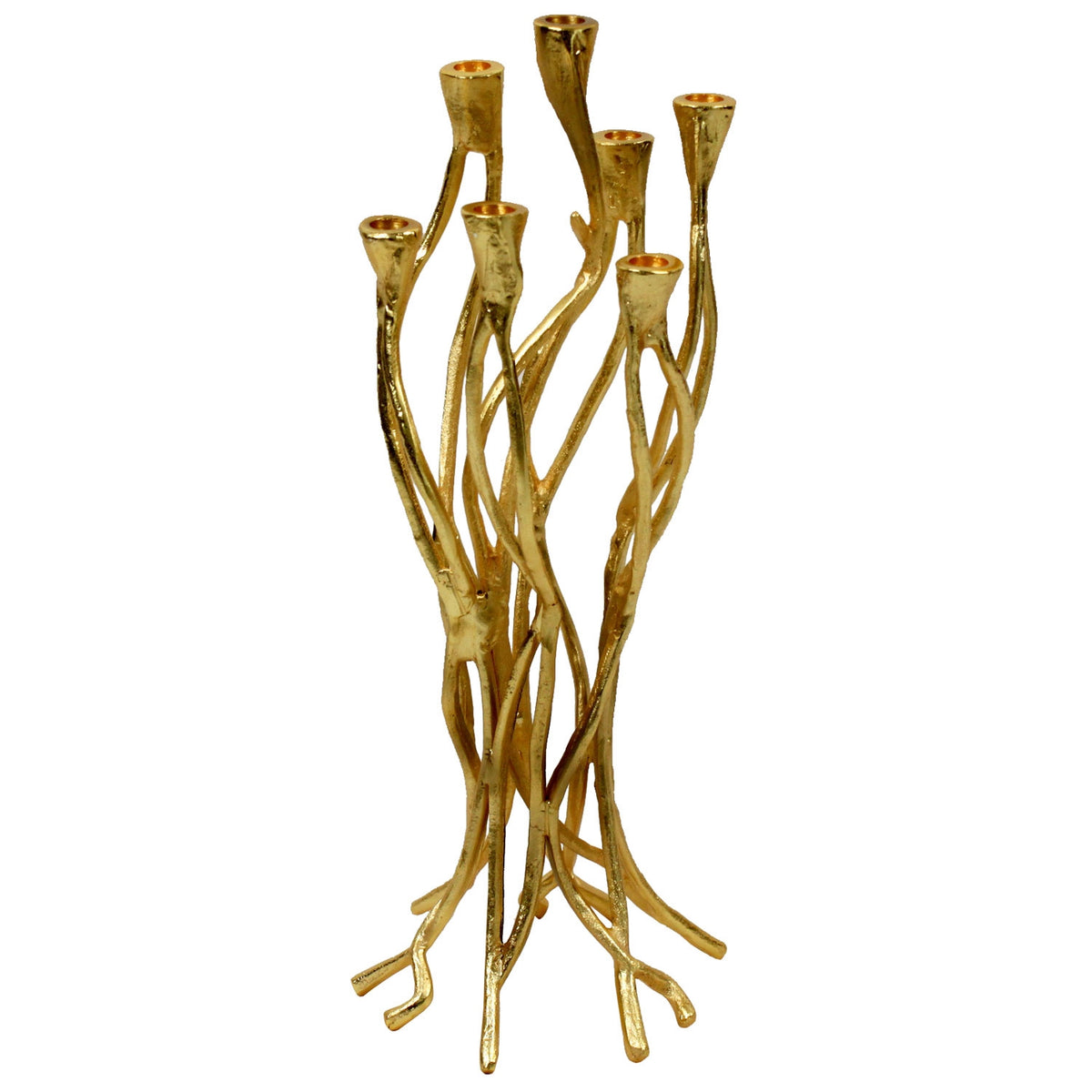 Voß Kerzenleuchter Roots, gold – 25 × 22 × 63,5cm