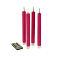 Voß LED Stabkerze, pink – 4er-Set – H. 24,5 cm
