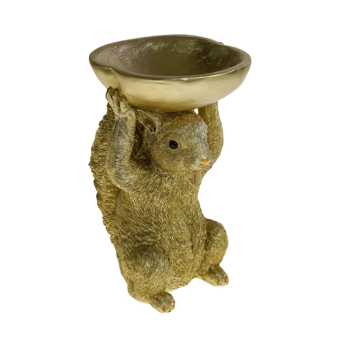 Voß Dekoschale Eichhörnchen, gold – 14,5 × 15,5 × 23cm