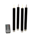 Voß LED Stabkerze, schwarz – 4er-Set – H.24,5 cm
